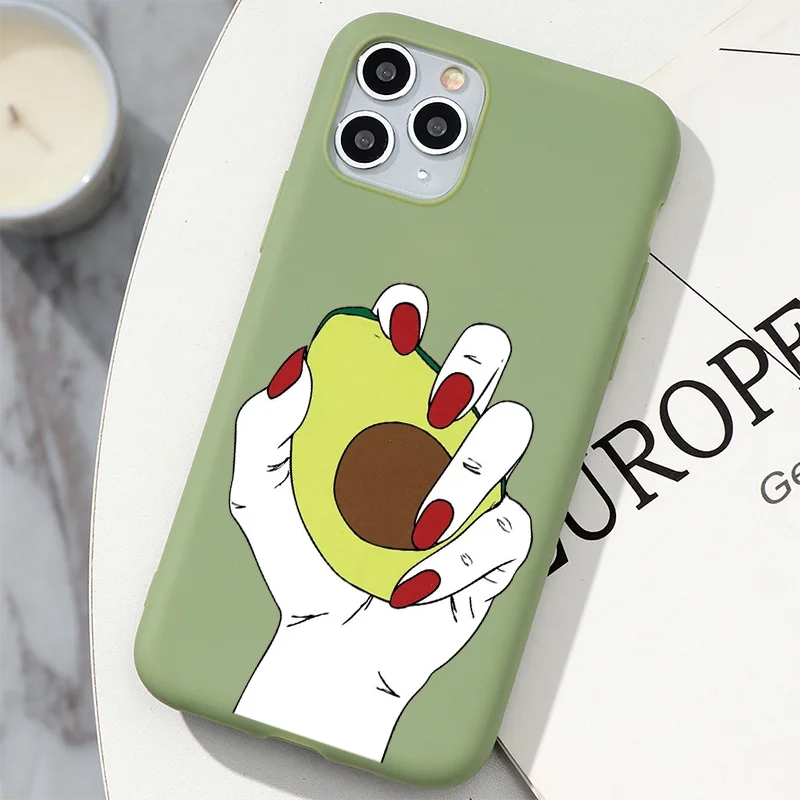Милые фрукты авокадо лимонный чехол для iPhone 12 mini 11 Pro XS Max X XR 7 8 6 6s Plus 5 SE 2020