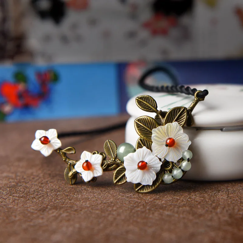 Чокеры женские винтажные с ракушками и цветами ручной работы ожерелье в подарок