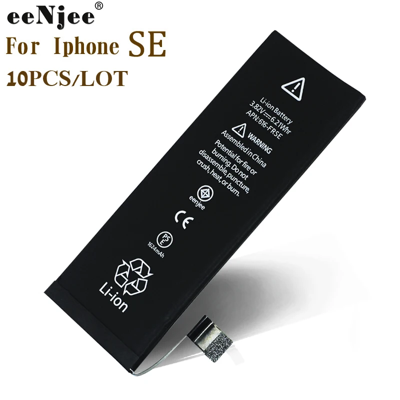 Оригинальный аккумулятор EENJEE для сотового телефона ИС 10 шт. Iphone SE 1624 мАч запасная