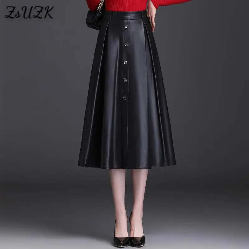 Женская плиссированная юбка-трапеция элегантная офисная модная юбка из