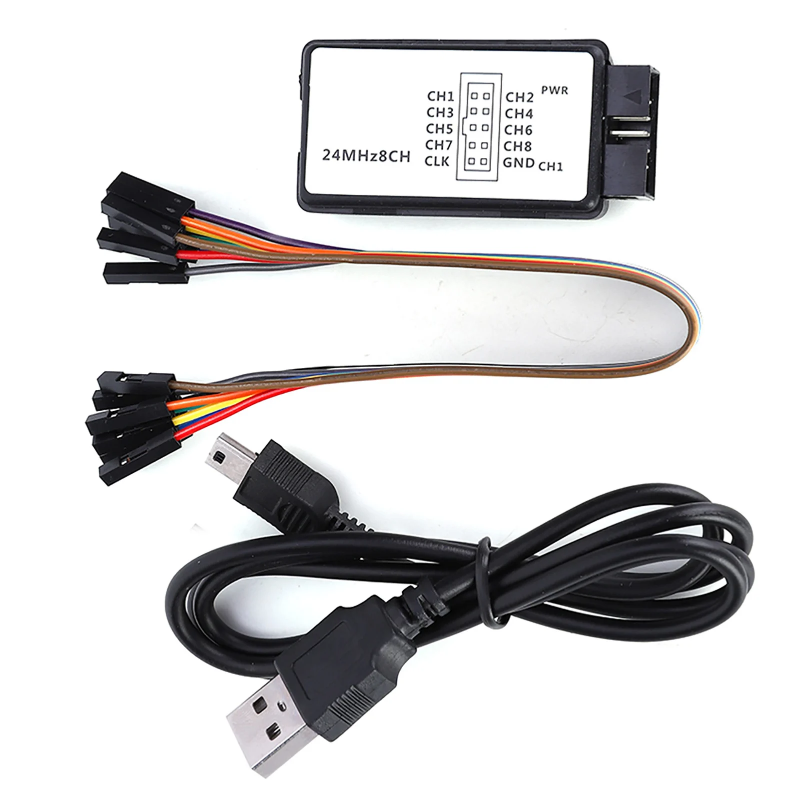 ABS LA1002 Мини Портативный USB 5 МГц 24 м 8 каналов логический анализатор набор