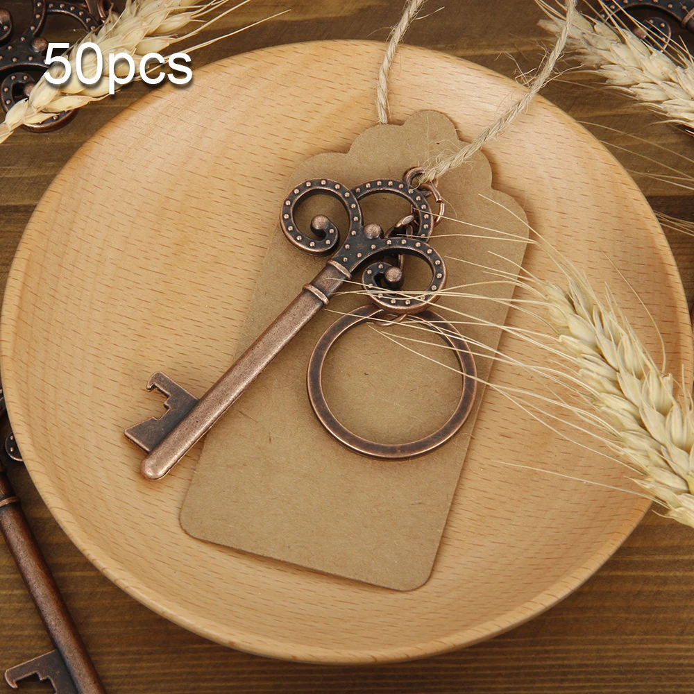 50 шт. Свадебные сувениры винтажная бутылка в форме черепа открывалка бирки для