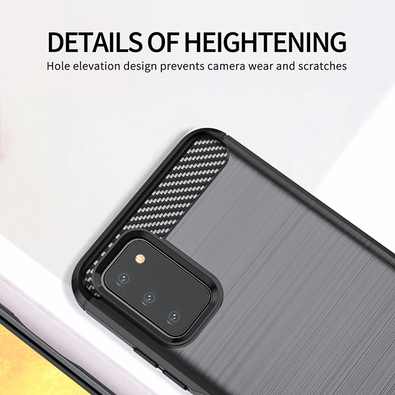 Чехол из углеродного волокна для Samsung Galaxy A03S противоударный чехол M22 M32 M52 A03 Core A13 A33