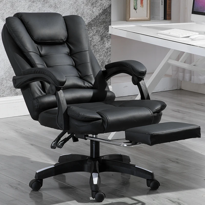 Компьютерное игровое кресло вращающееся для отдыха и массажа подставка ног