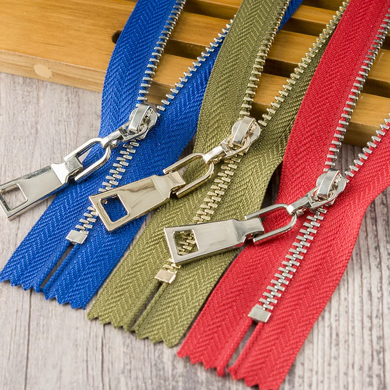 

2/5pcs Meetee 15/18/20/25/30cm 3# Metal Zippers Close-End Auto Lock Zip for Bag Clothing Garment DIY Repair Sewing Accessories