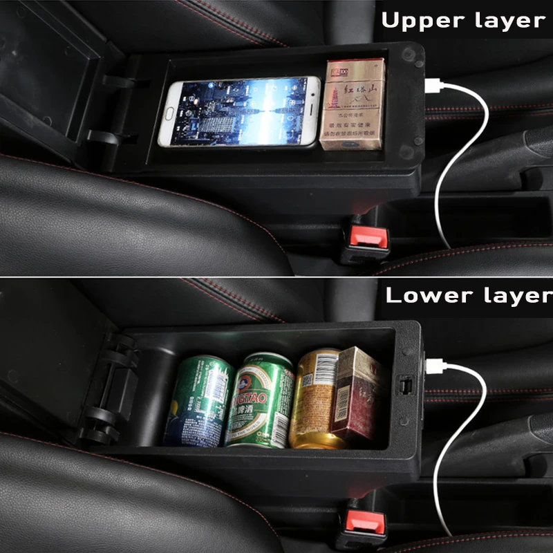Цена Подлокотник Mutips для Kia Rio 3 K2, аксессуары, подлокотник для автомобиля, подлокотник для центральной консоли, украшение интерьера USB, органайзер...
