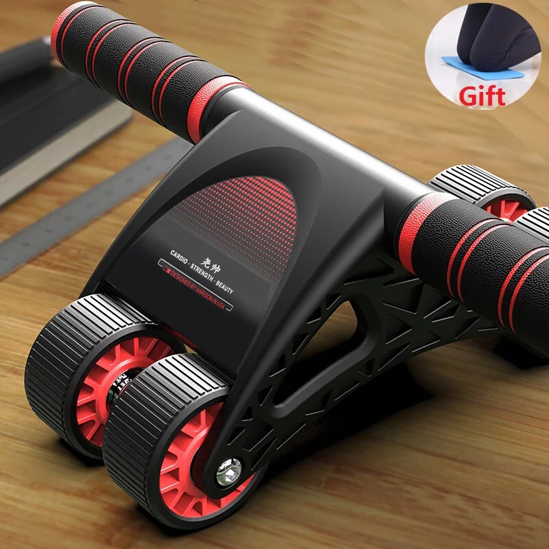 

Ab Wheel Roller Exercise Fitness Home Four Round Silent Abdomen Muscle Training Fitness Equipment Health and Fitness