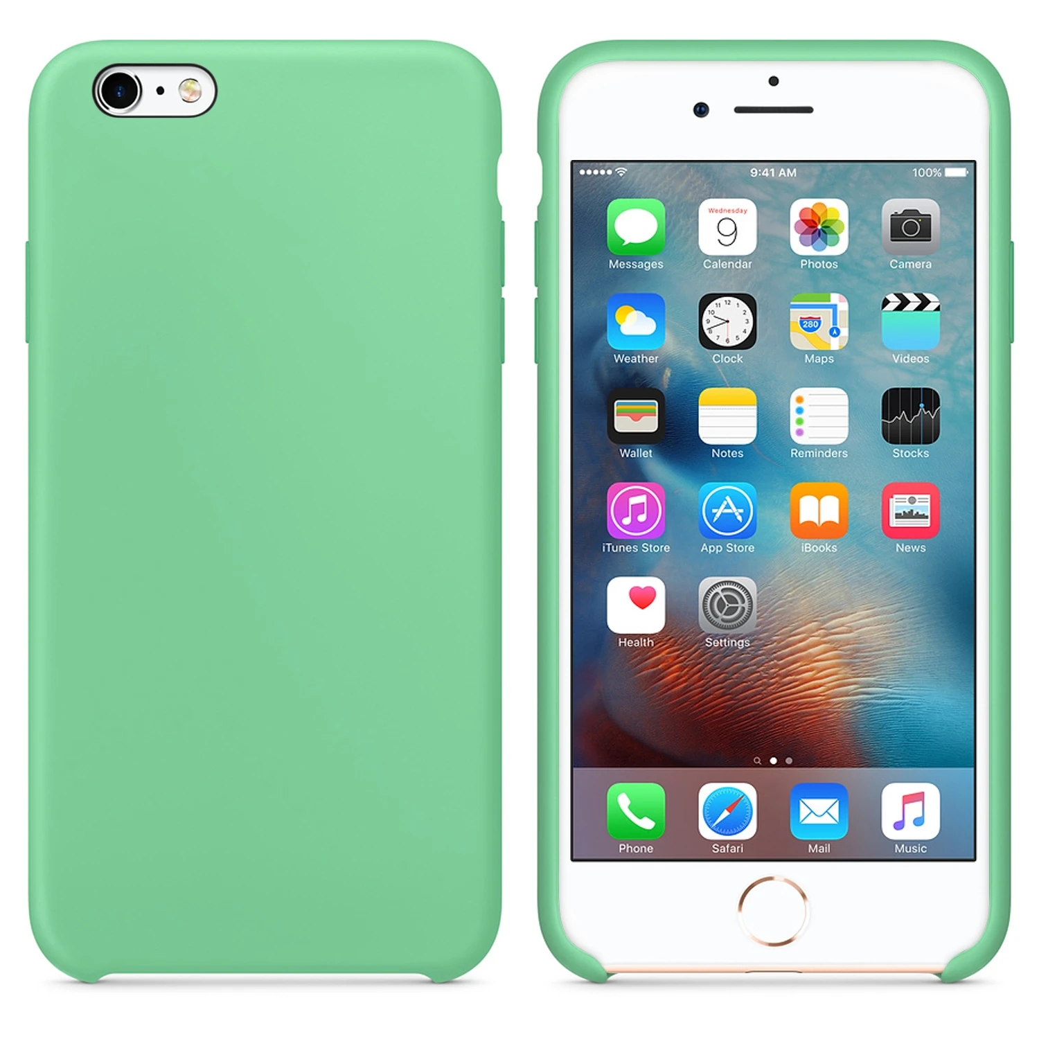 

Phone Case Compatible with Apple iPhone 6 Six Open Liquit Launch Silikon Mint Green