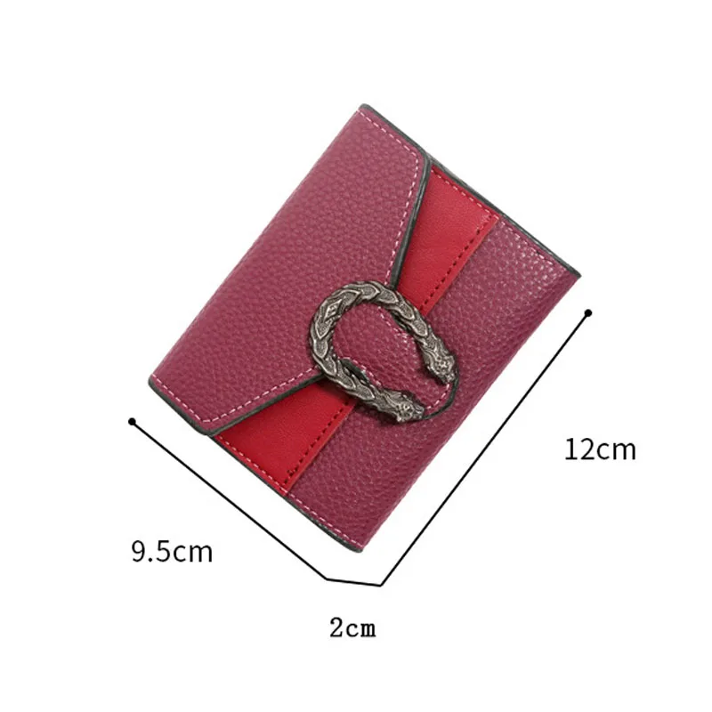 

New Ladies Wallet Short Leather Money Bags Stitching Coin Purse Female Clutch Multi Card Holder Women Mini Pocket monedero mujer