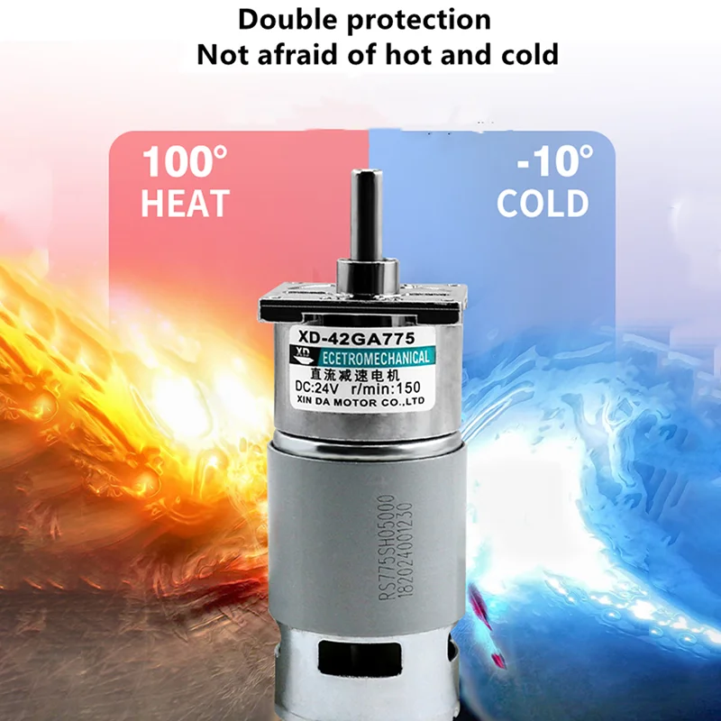 Редуктор постоянного тока с высоким крутящим моментом и низкой скоростью 12 В/24 В