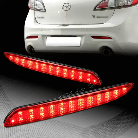 2010-2013 для Mazda 3 MAZDASPEED3 Axela спортивные красные линзы красный Светодиодный отражатель заднего бампера стоп светильник лы лампы
