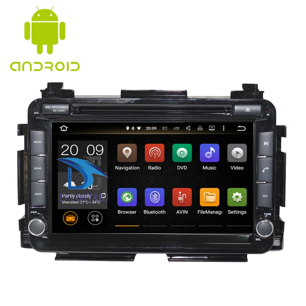 Автомобильный мультимедийный плеер Android 9 0 4 ГБ 8 дюймов ЖК дисплей радио CD DVD