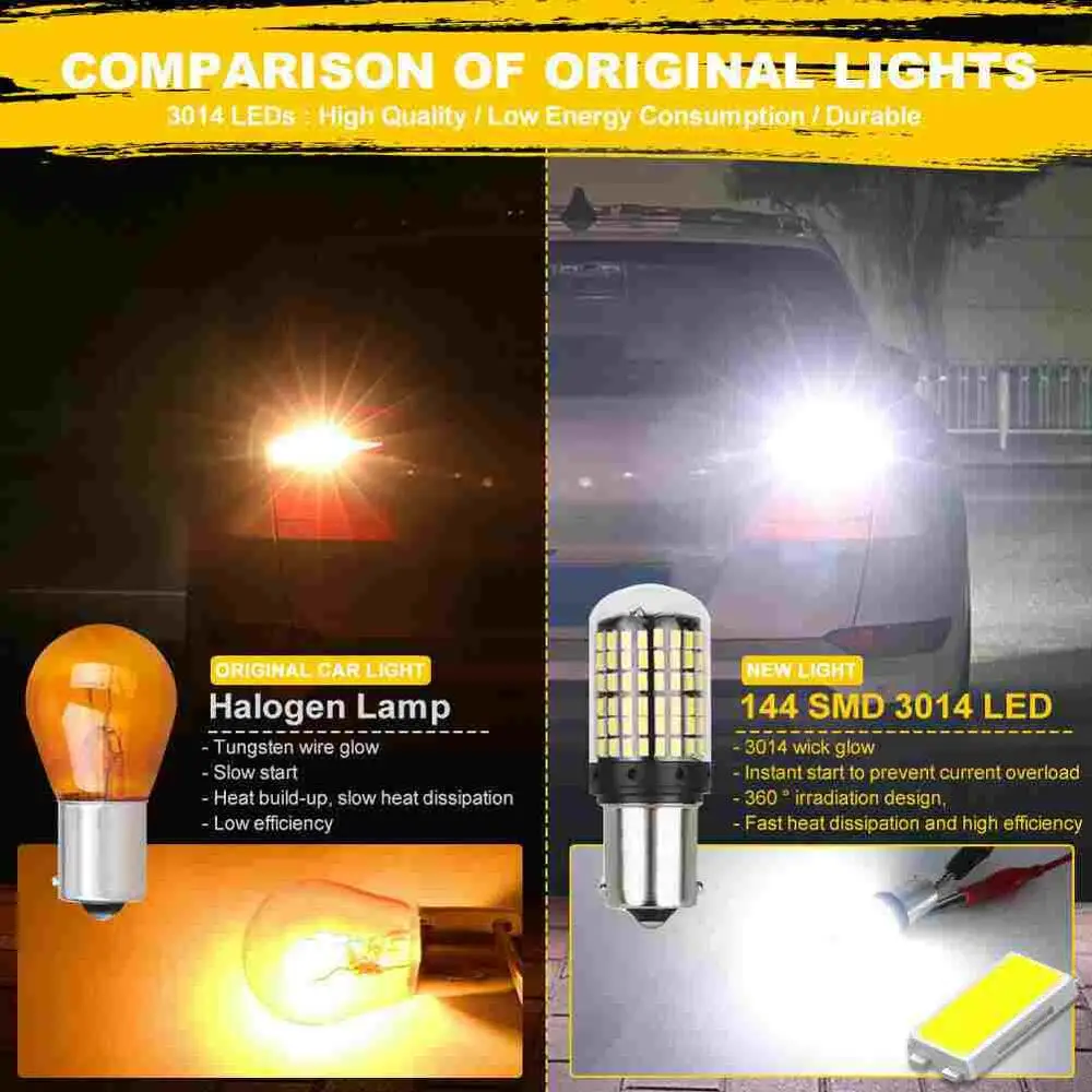 Белая светодиодная лампа Canbus No Error 1156 P21W для VW Volkswagen Sharan 7N 2010 - 2018 DRL Daytime Running Lights on.