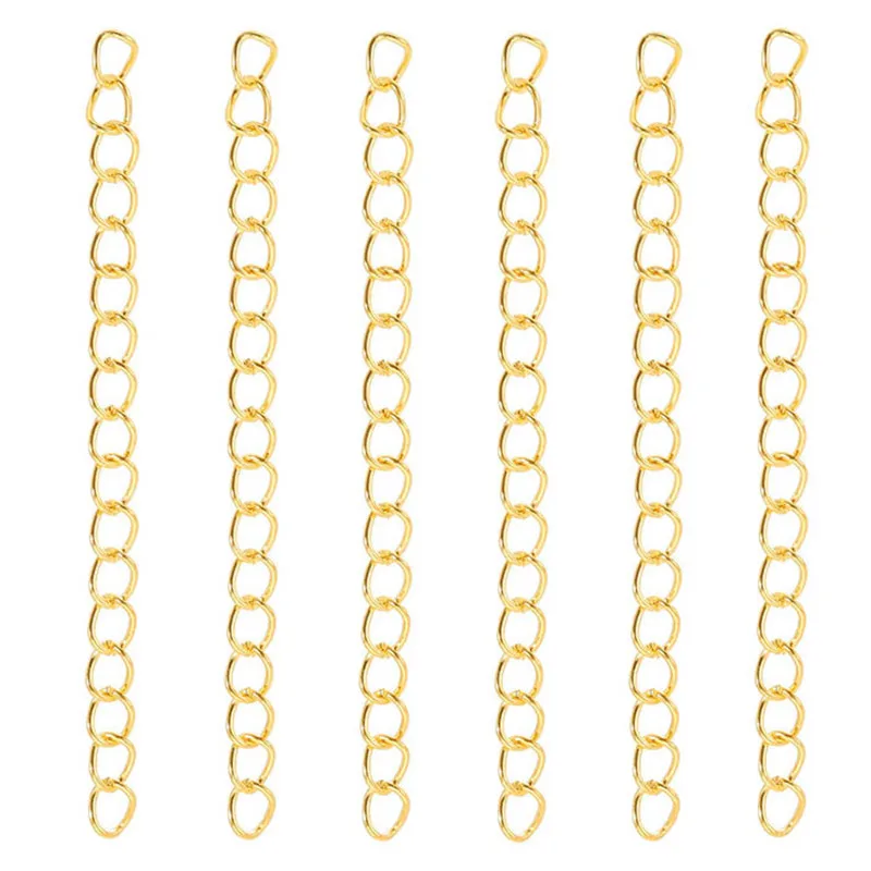 

YEYULIN 100pcs/box 70mm Necklace Extension Chain Bulk Bracelet Extended Chains Tail Extender For DIY Jewelry Making Findings