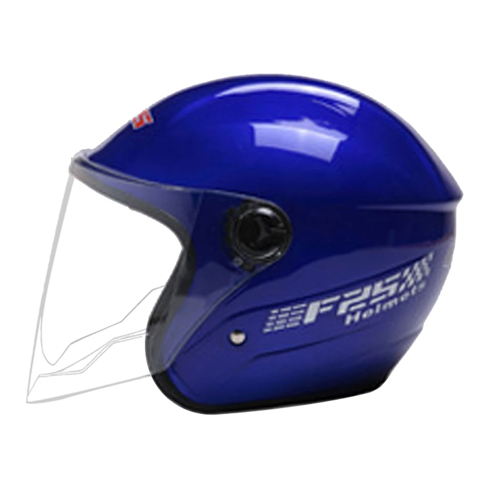 Синий Мотоциклетный шлем с открытым лицом Capacete Para Motocicleta шлем для скутера, гонок, мотокросса, мотошлемы Casco - Цвет: Синий