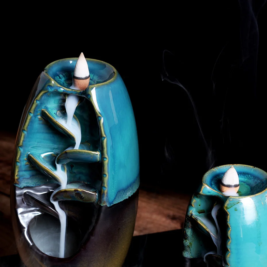 Обратный Ладан горелки Керамика ароматерапия печи лотоса Запах ароматических