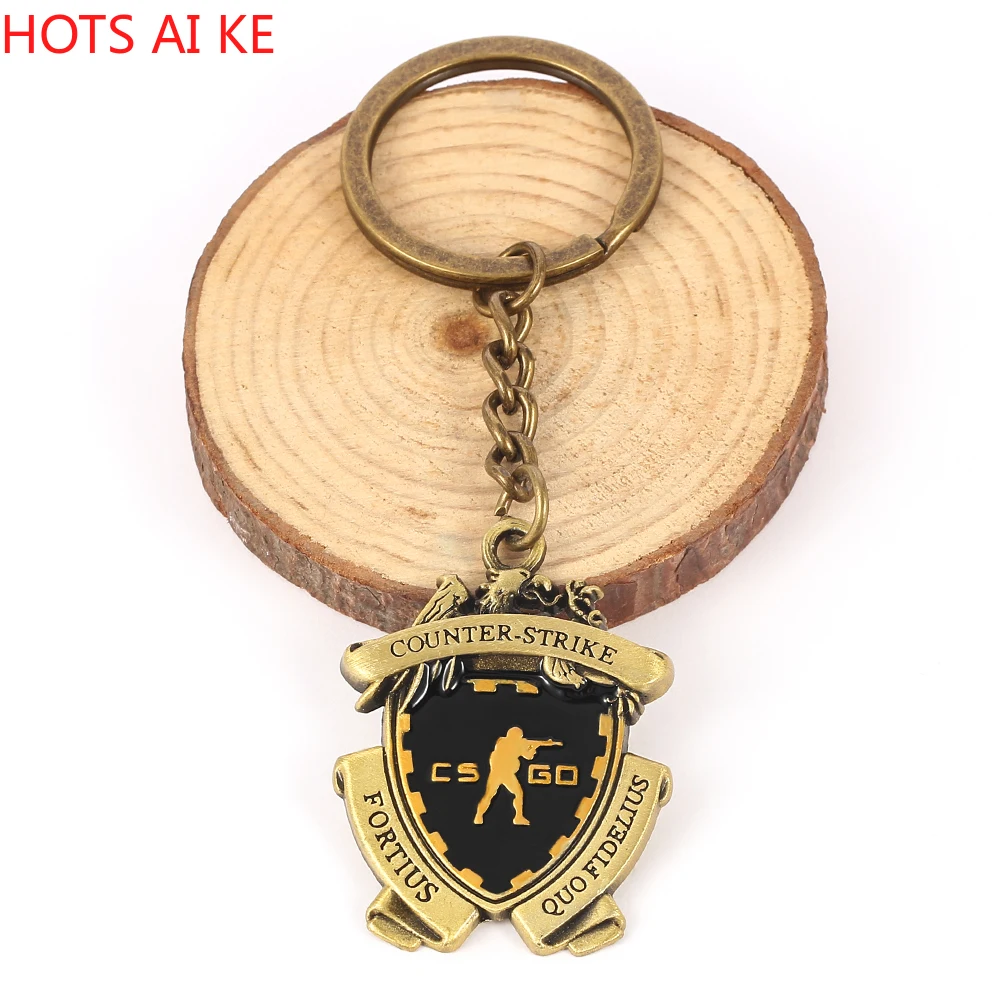 

Game Medal Keychain Metal Pendant Necklace Counter Strike Keyring Men Jewelry Fans Gift Souvenir Women Choker