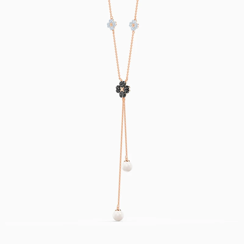 

2020 Fashion Jewelry SWA New LATISHA Y-Shaped Necklace Lucky Clover Decoration Symbolizing Female Elegant Romantic Gift