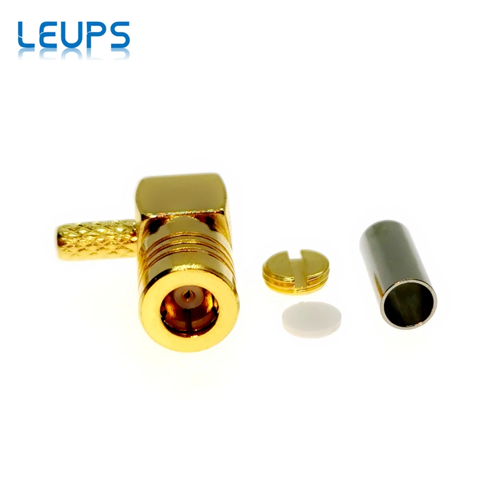 2 шт. SMB гнездовой разъем прямоугольный обжимной соединитель RG174 RG316 RF|connector