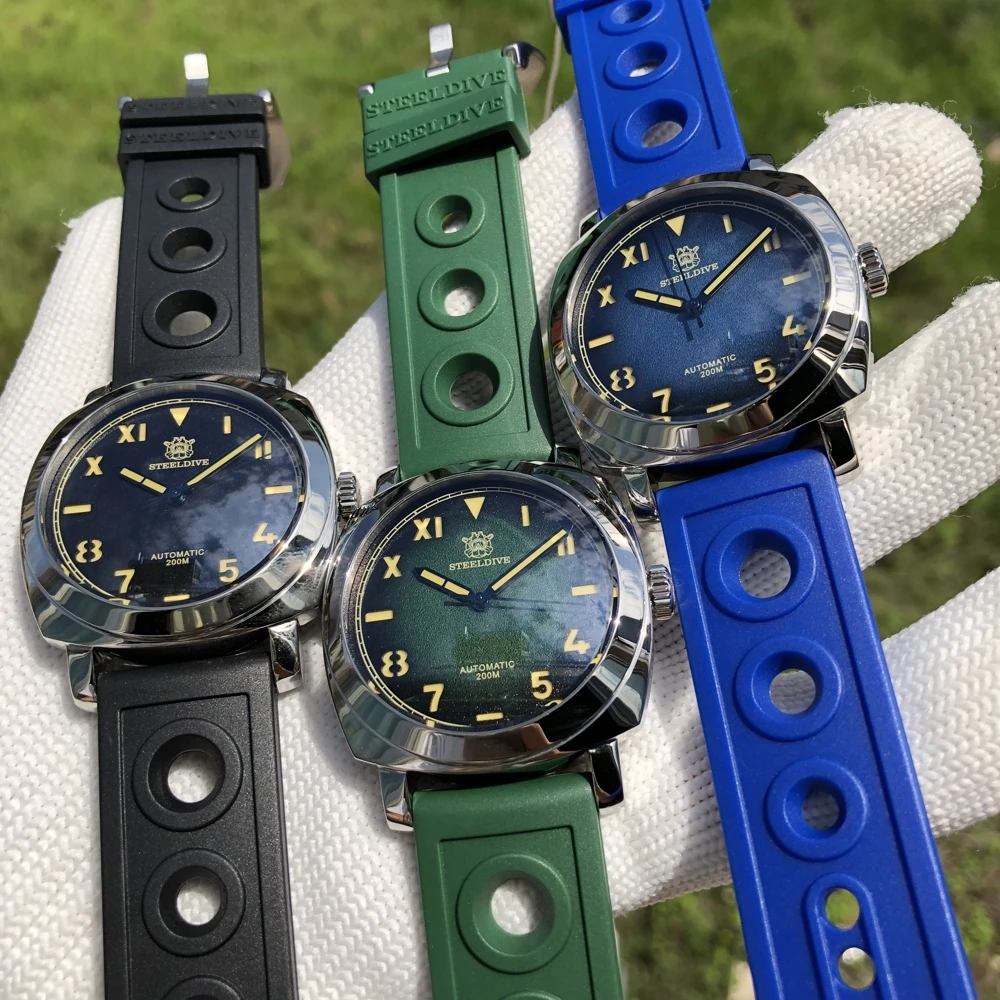

STEELDIVE 1938 Mans Dive Watch 200m Automatic Mechanical Watches 316L Stainless Steel NH35 Mechanica Watch For Men C3 luminous