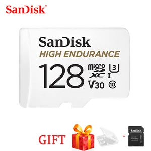 sandisk high endurance video monitoring 32gb 64gb 128gb 256gb microsd card sdhcsdxc class10 40mbs tf card for video monitoring free global shipping