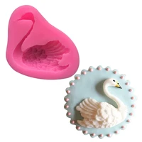 kitchen diy 1pcs duck silicone soap mold 3d swan fondant cake decorating moulds chocolate stencils pastry baking pan