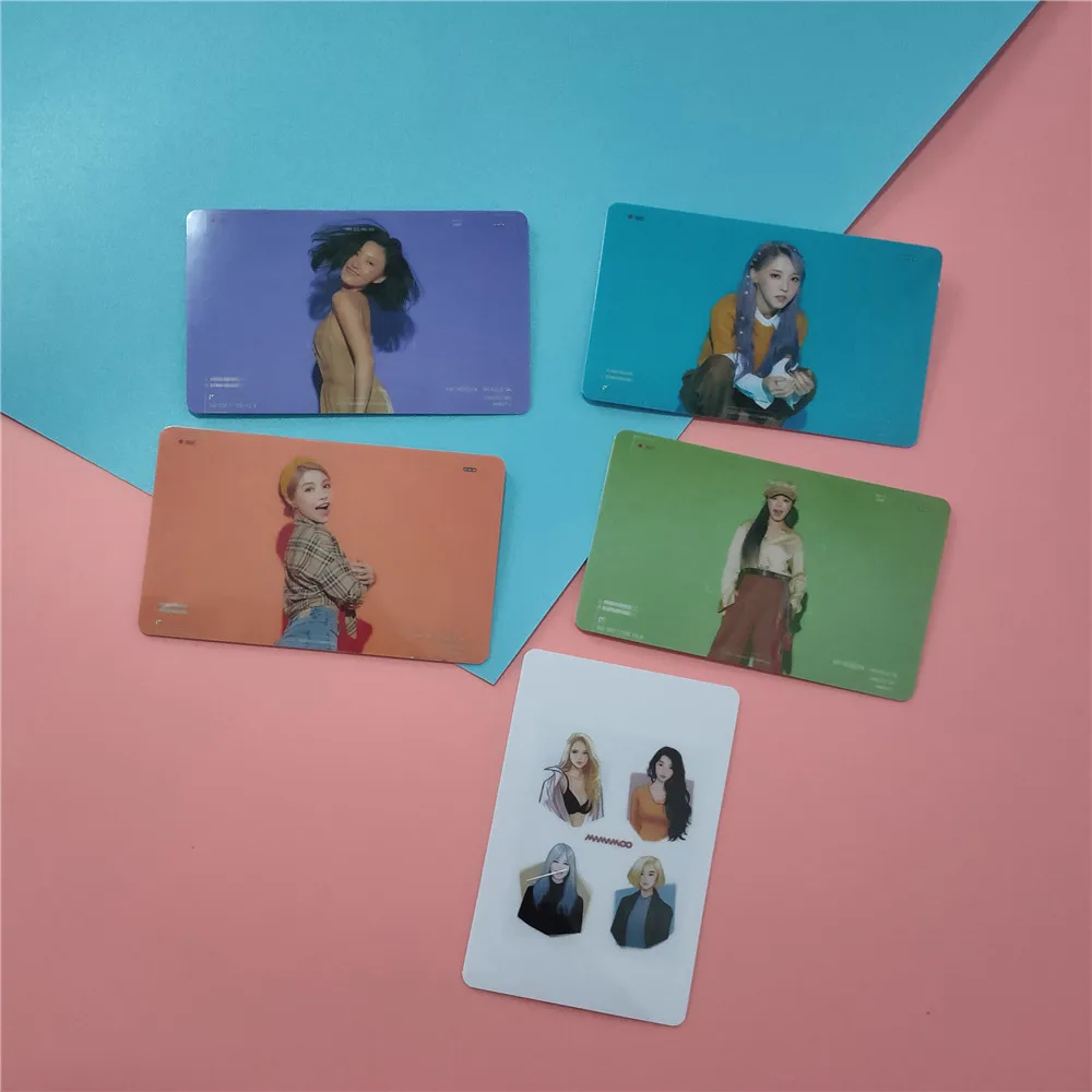 

5pcs/set Kpop MAMAMOO Card stickers 2020 Season Greeting HD photo stickers K-pop Mamamoo supplies