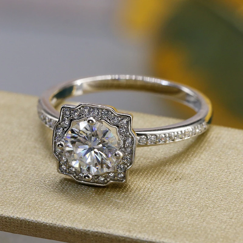 

Moissanite Ring 1CT 2CT 3CT VVS Lab Diamond Fine Jewelry for Women Wedding Party Anniversary Gift Real 925 Sterling Silver