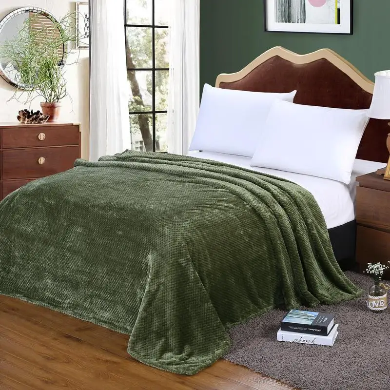 

Зимние обеспечивает максимальный комфорт диван-кровать путешествия сплошной Цвет зеленый супер мягкий теплый микро плюшевые Флисовое оде...