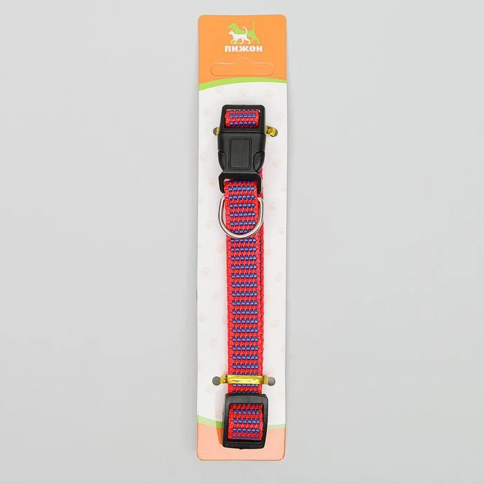 Ошейник рифленый 40 х 1 5 см красно-синий | Дом и сад