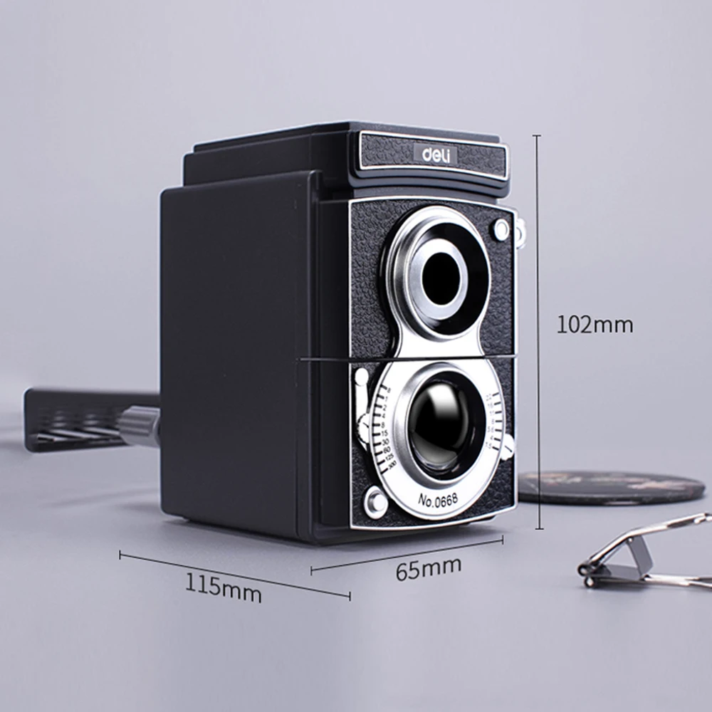 Deli Ретро камера точилка для карандаша ручная сгибание студентов класс офис дом