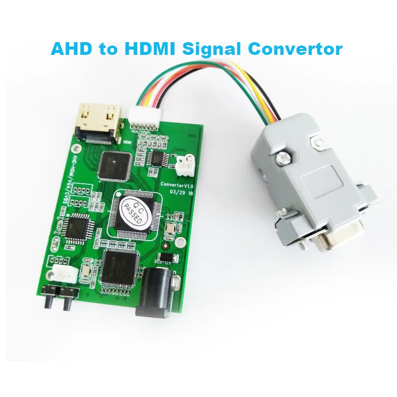 4-in-1 video signal convertor,Signal input AHD TVI CVI CVBS to HDMI/VGA/CVBS signal convertor 1080P 960P PCB board