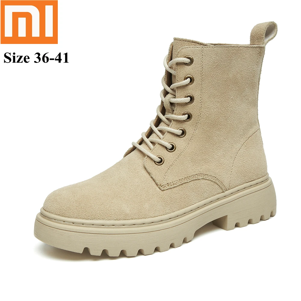 

Xiaomi Shoes for Women 2021 Ankle Boots Platform Boots Fashion Plus Velvet Warm Comfortable Women's Winter Martin Boots 795