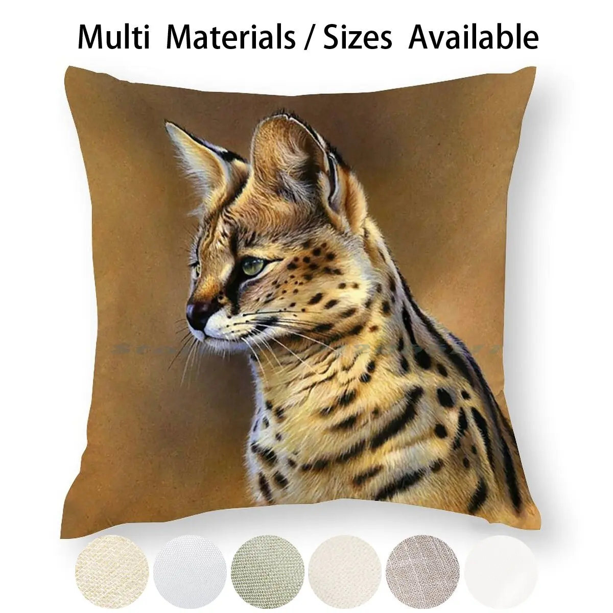 Наволочка для подушки Serval наволочка из хлопка и льна с изображением кота кошки