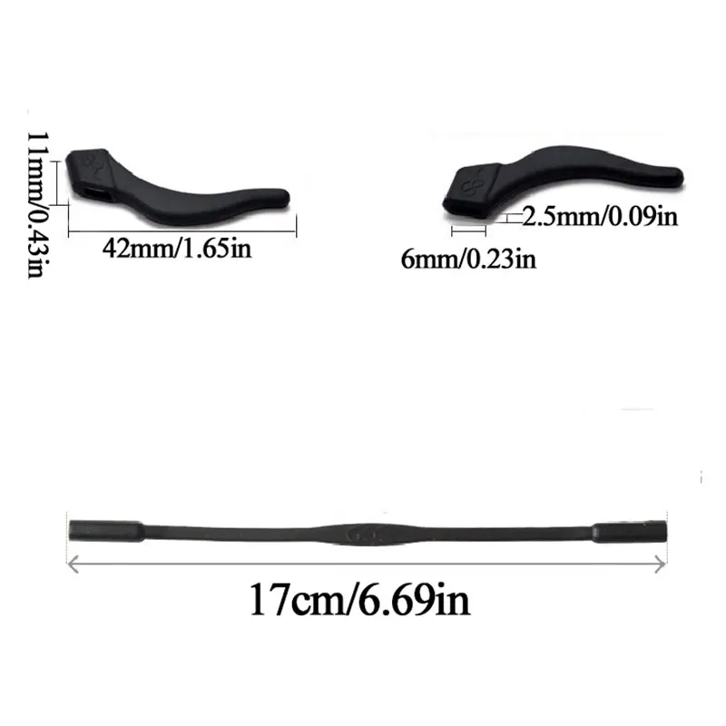 

Elastic Silicone Glasses Rope Candy Colors Ear Hooks Non-slip Glasses Legs Sleeves Ear Support Fashion Eyeglasses Accessories