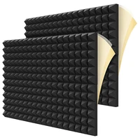 12pcs soundproof foam panels2 inch x 12 inch x 12 inch pyramid shaped acoustic panels for wallstudio home and office