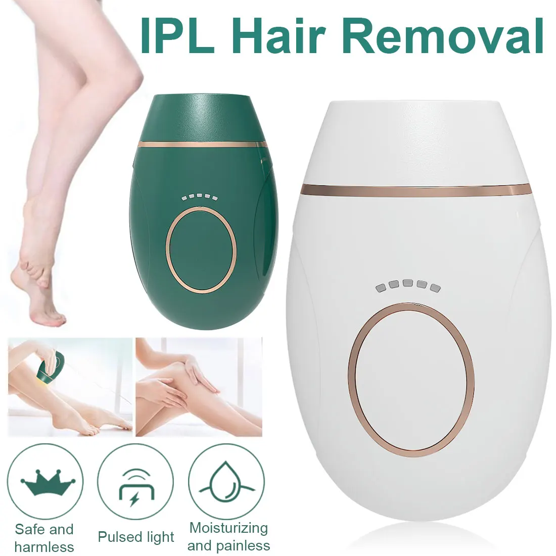 

Professional Laser Epilator IPL 600000 Flash Hair Removal Facial Epilator Body Leg Hair Remover Women Painless Photoepilator