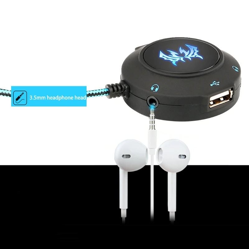

27RA USB 2.0 Hub Sound Card External Adapter with Headphone Microphone Jack for Phone