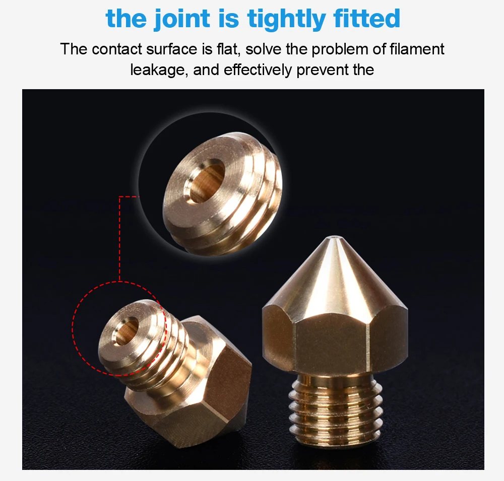 GmFive CR-10S Pro Brass Nozzle Hotend 0.2/0.4/0.6/0.8MM J-head 1.75MM Filament cr10S PRO Ender3 M6 Thread For 3D Printer