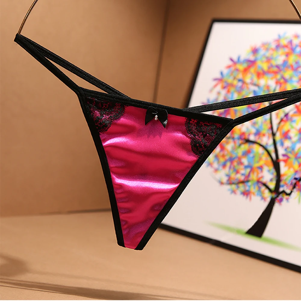 Бесшовные кружевные стринги Для женщин нижнего белья пикантные трусики нижнее