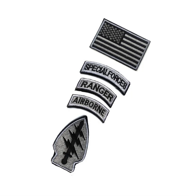 5 шт набор спецназ заплата вышивки с американским флагом для Ranger Tab военные значки