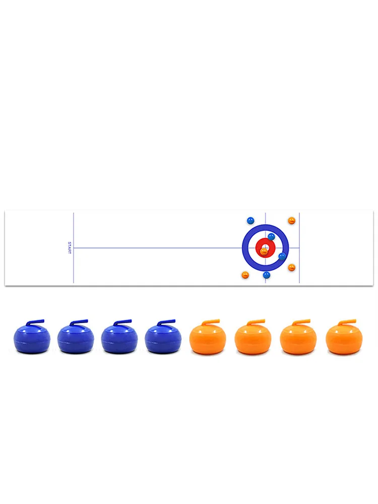 

Table Top Curling Game Quality Tabletop Curling Game Compact Curling Board Game Curling Mini Table Games Family Bowling Bar Set