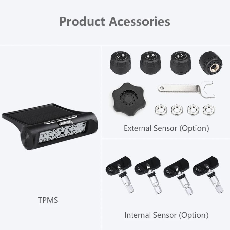 Новое обновление USB или солнечная зарядка TPMS 4 шины автомобиля система контроля