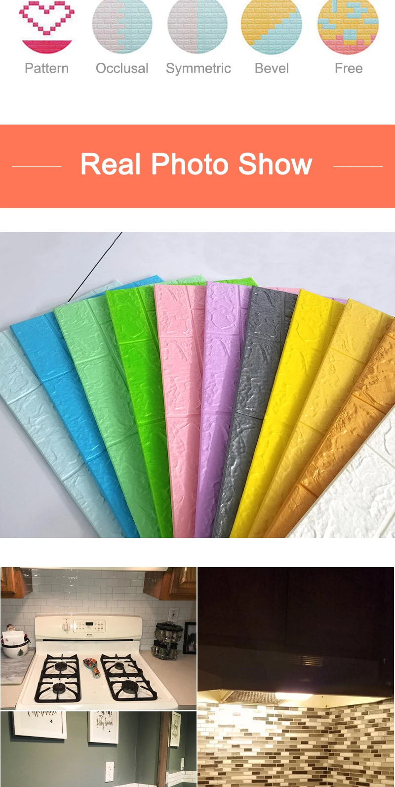 1 шт/5 шт 3D обои кирпичные настенные наклейки водонепроницаемые DIY самоклеящиеся Декор для спальни детская комната гостиная обои бумага