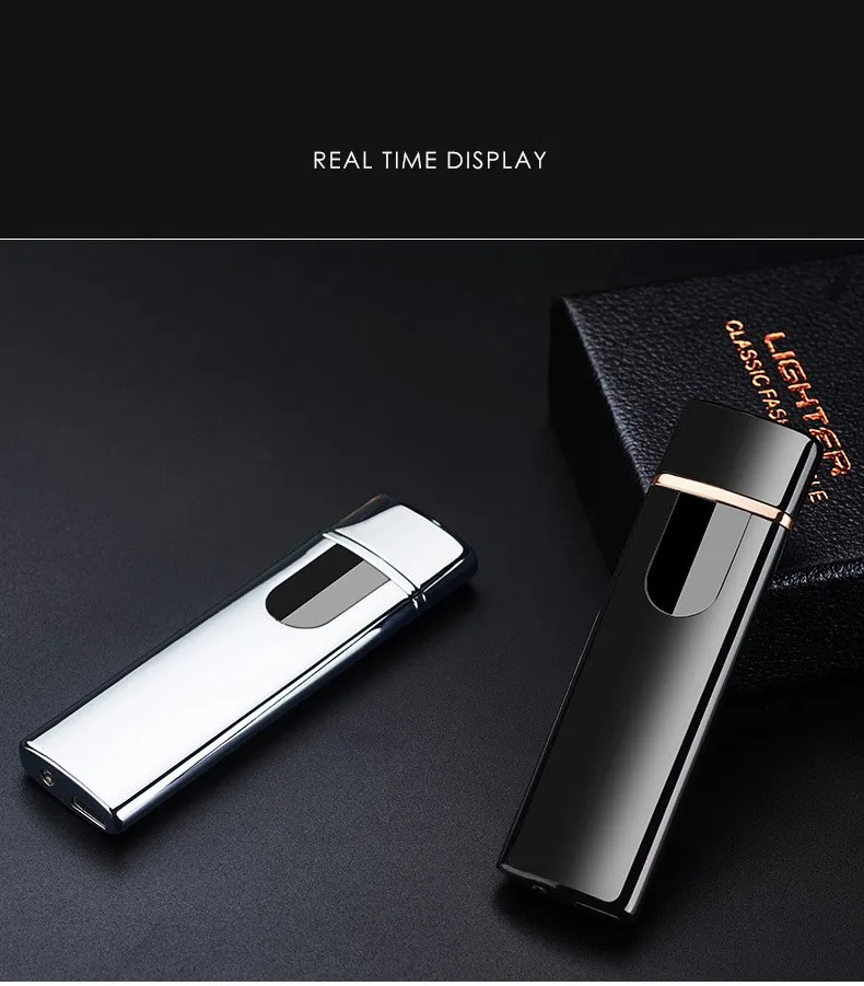 So Cool usb зарядка Зажигалка сенсорный экран электронные зажигалки для сигарет маленькая перезаряжаемая электрическая зажигалка ветрозащитный подарок для мужчин