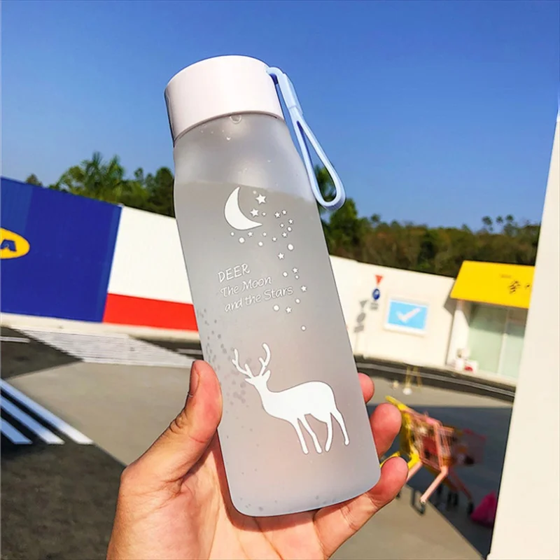 Новая Спортивная бутылка для воды матовая пластиковая Удобная кружка креативная