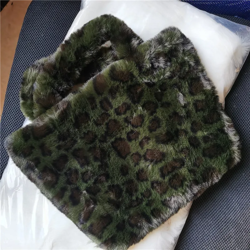 Winter Faux Fur Bag for Women Fashion Leopard Pattern Handbag Soft Warm Plush Bag Female Chain Shoulder Messenger Bag