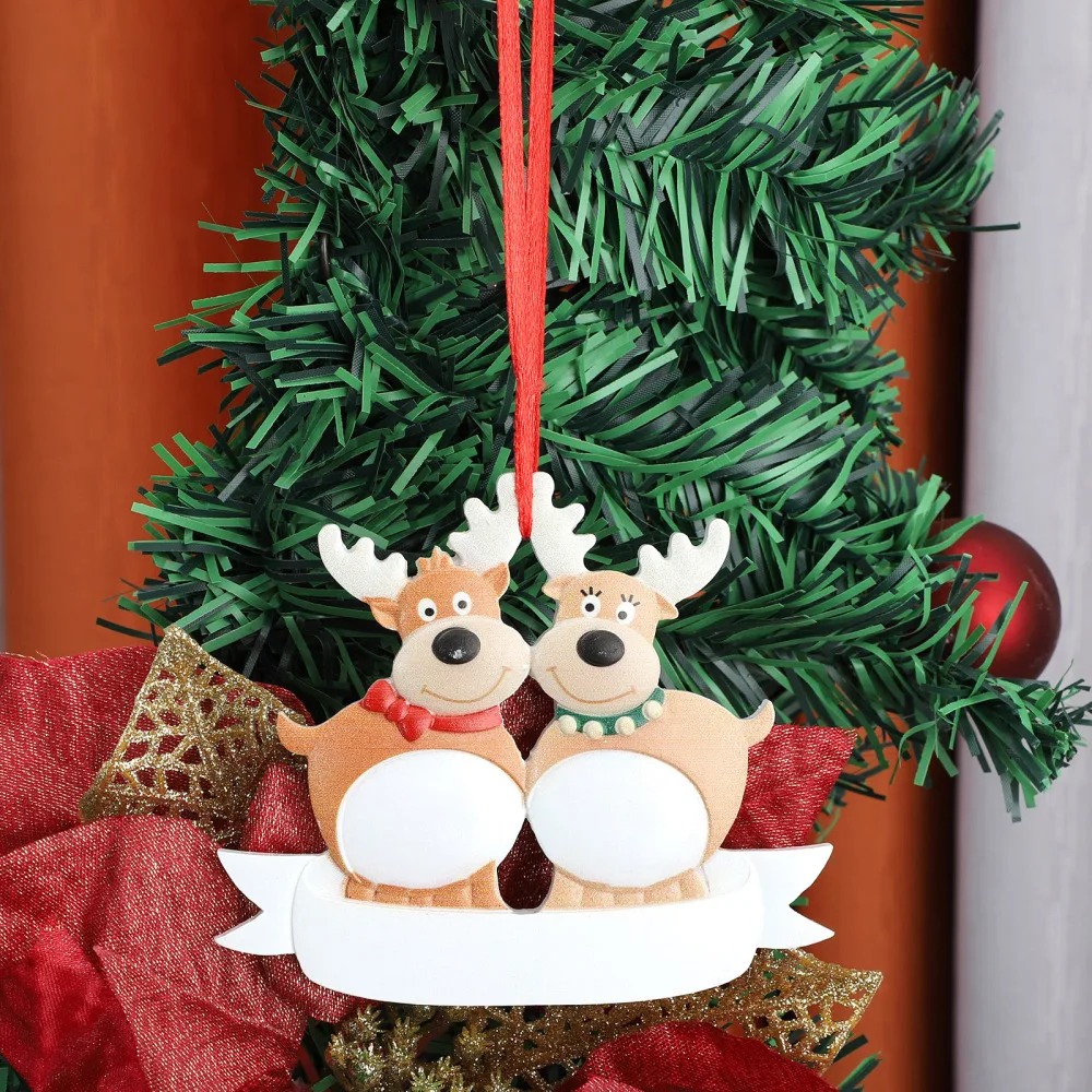 

DIY Christmas Elk Pendant Decoration Furnishing Articles Home Multicolor Holiday Winter Gift Resin Snowman