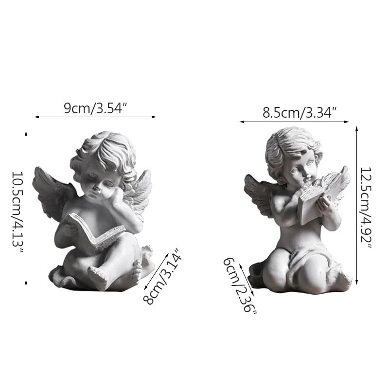 Маленькая скульптура ангела из американской смолы для гостиной Декор креативное