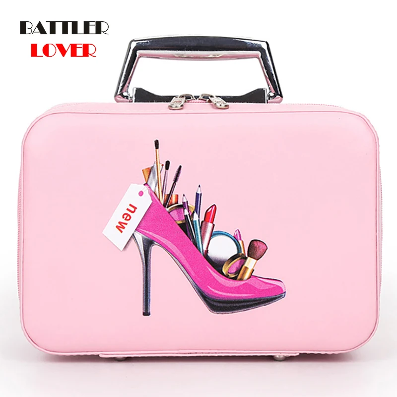 

High Quality Makeup Handbag for Women 2021 Cosmetic Case Top-handle Box Design Flaps Ladies Large Size High Capacity Purses